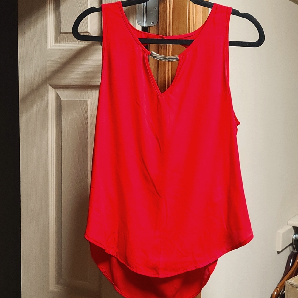 NWT Lily White Sleeveless Top with Scoop Back